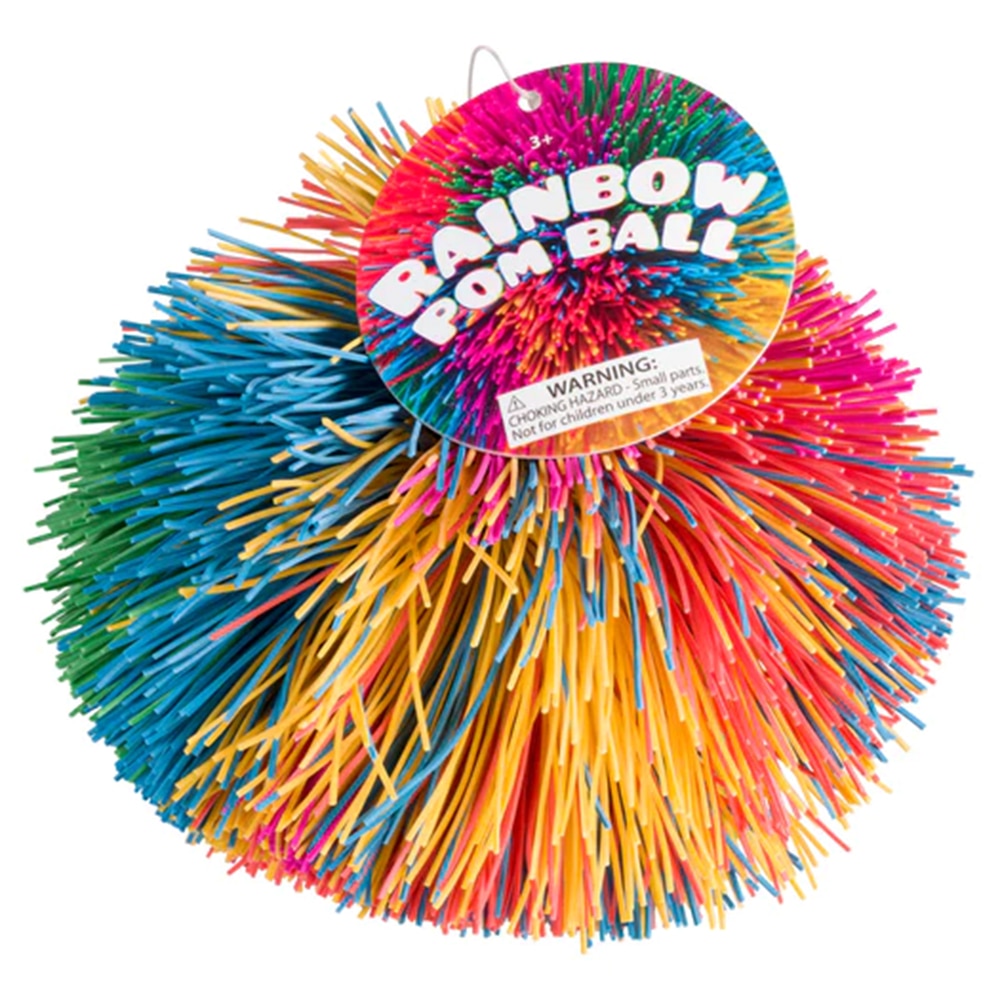 Toysmith, Toys & Figurines, Gifts, 498929, Rainbow Pom Ball